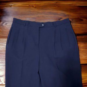 NAVY NYGARD COLLECTION WOMEN’S Sz 16 HIGH RISE STRAIGHT LEG LINED SLACKS